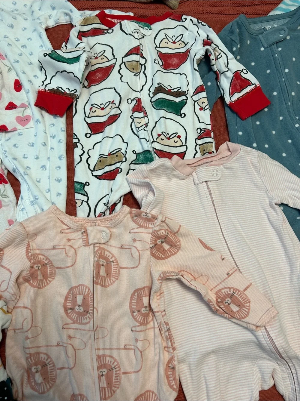 Mixed Baby Girl Sleepers and Onesies - Pink, Peach, Teal, Yellow Mix